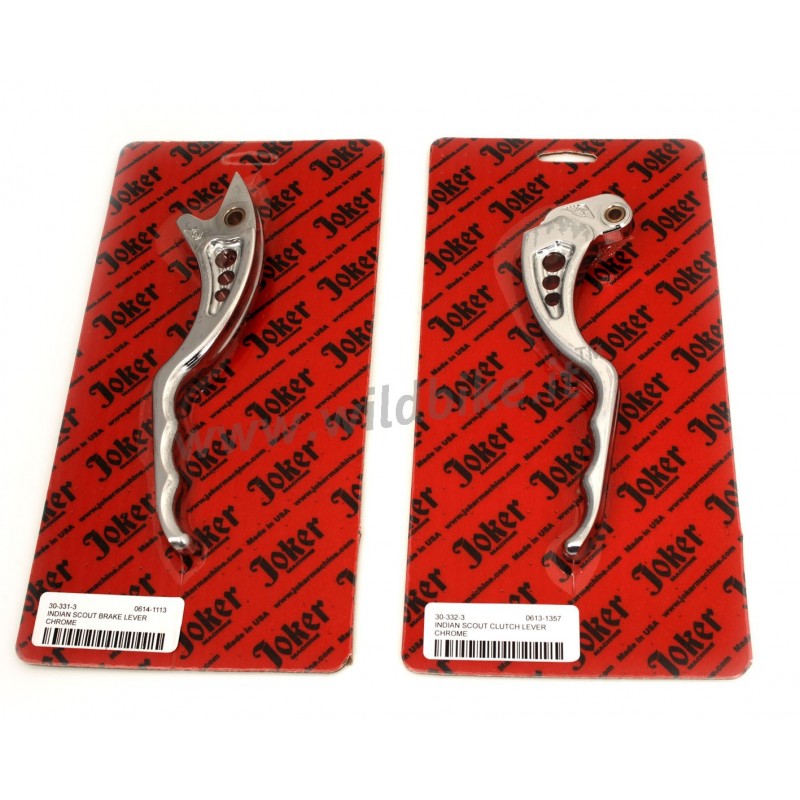 LEVIERS DE FREIN ET EMBRAYAGE CHROME JOKER MACHINE POUR INDIAN SCOUT 15-20