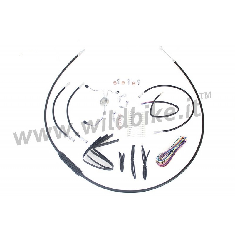 KOMPLETTER KIT ERWEITERT KABEL LENKER APE HANGER 12-14" HARLEY DAVIDSON XL SPORTSTER 14-20
