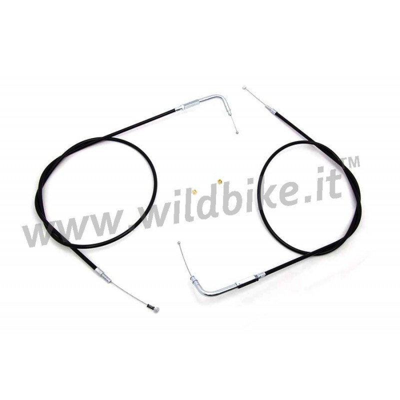 BLACK THROTTLE AND IDLE CABLE SET 109 CM (42.84") LENGHT HARLEY DAVIDSON XL SPORTSTER 96-20