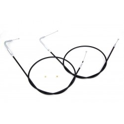 BLACK THROTTLE AND IDLE CABLE SET 118 CM (46.25") LENGHT HARLEY DAVIDSON XL SPORTSTER 96-20