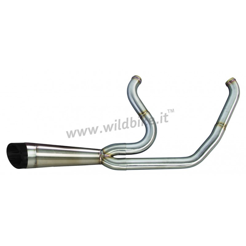 POT D'ÉCHAPPEMENT 2-EN-1 TBR SHORTY TURN-OUT INOX HARLEY DAVIDSON FLH FLT TOURING 17-24
