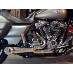 AUSPUFF 2-INTO-1 TBR SHORTY TURN-OUT INOX POLIERT HARLEY DAVIDSON TOURING 17-21