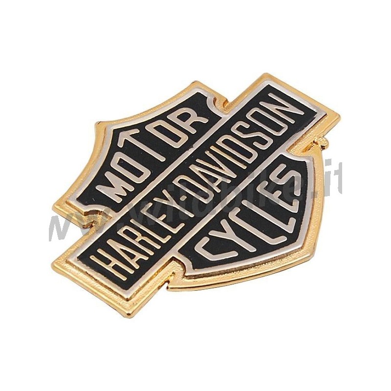 BAR & SHIELD GOLD LOGO PLATE EMBLEM OEM 91815-85 HARLEY DAVIDSON
