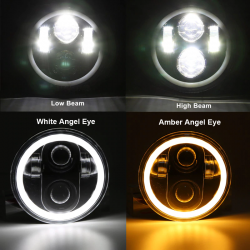 GRUPPO OTTICO FARO LED OMOLOGATO 5.75 SUPERLIGHT HALO HARLEY DAVIDSON XL SPORTSTER 04-21
