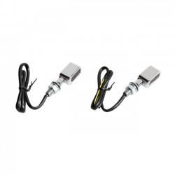 MINI BLINKER VERCHROMT FASTLINE LED GERÄUCHERT EU-ZULASSUNG HARLEY DAVIDSON UND CUSTOM MOTORRAD