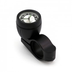 HORLOGE MONTÉE SUR GUIDON UNITECH DE LUXE NOIR MOTO CUSTOM ET HARLEY DAVIDSON