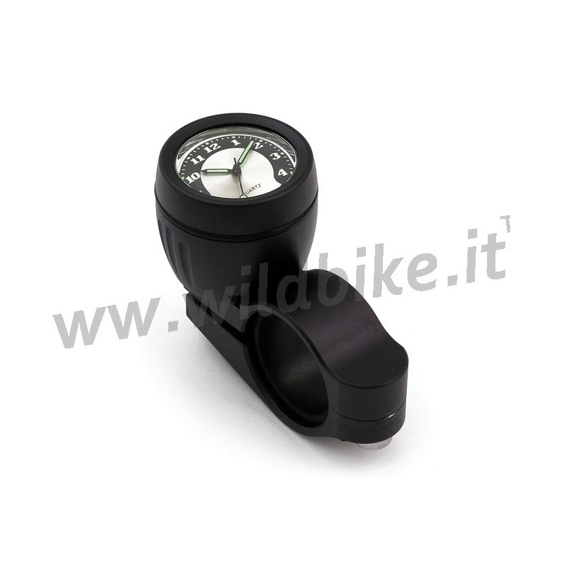 HORLOGE MONTÉE SUR GUIDON UNITECH DE LUXE NOIR MOTO CUSTOM ET HARLEY DAVIDSON