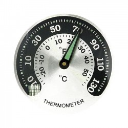 HANDLEBAR MOUNTED THERMOMETER UNITECH H-M CHROME CUSTOM MOTORCYCLE AND HARLEY DAVIDSON
