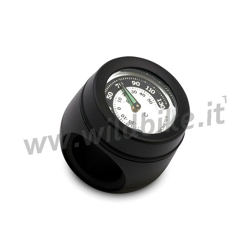 TERMOMETRO UNITECH H-M NERO PER MANUBRI MOTO CUSTOM E HARLEY DAVIDSON