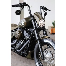 WINDSCHUTZSCHEIBE FAIRING CUSTOM SCHWARZEN HARLEY DAVIDSON SOFTAIL FXBB STREET BOB 18-21
