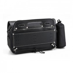 LEATHER SIDEBAG 9LT FOR CUSTOM MOTORCYCLES AND HARLEY DAVIDSON