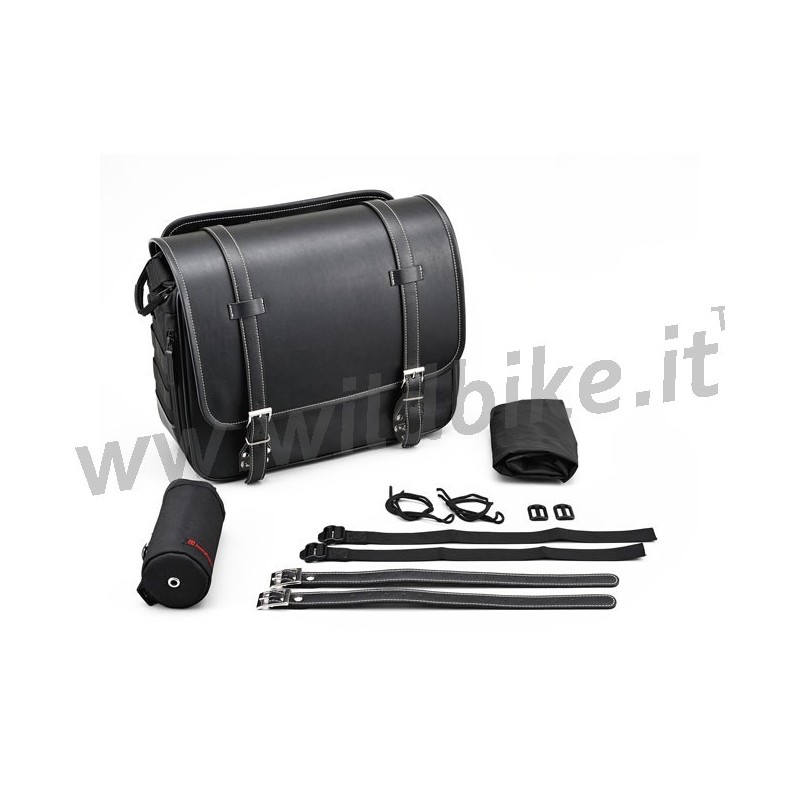 LEATHER SIDEBAG 18LT FOR CUSTOM MOTORCYCLES AND HARLEY DAVIDSON