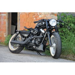 TRINKGELD SPOILER BOBBER GLÄNZEND SCHWARZ FÜR HARLEY DAVIDSON XL SPORTSTER 04-20
