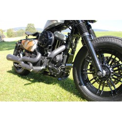 ABDECKUNG Stoßstangen OLD SCHOOL GLÄNZEND SCHWARZ HARLEY DAVIDSON XL SPORTSTER 04-20