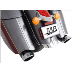 BLACK EXHAUST MUFFLERS TAB PERFORMANCE SLIP-ON 4" B.A.M. INDIAN TOURING CRUISER 2014-2026