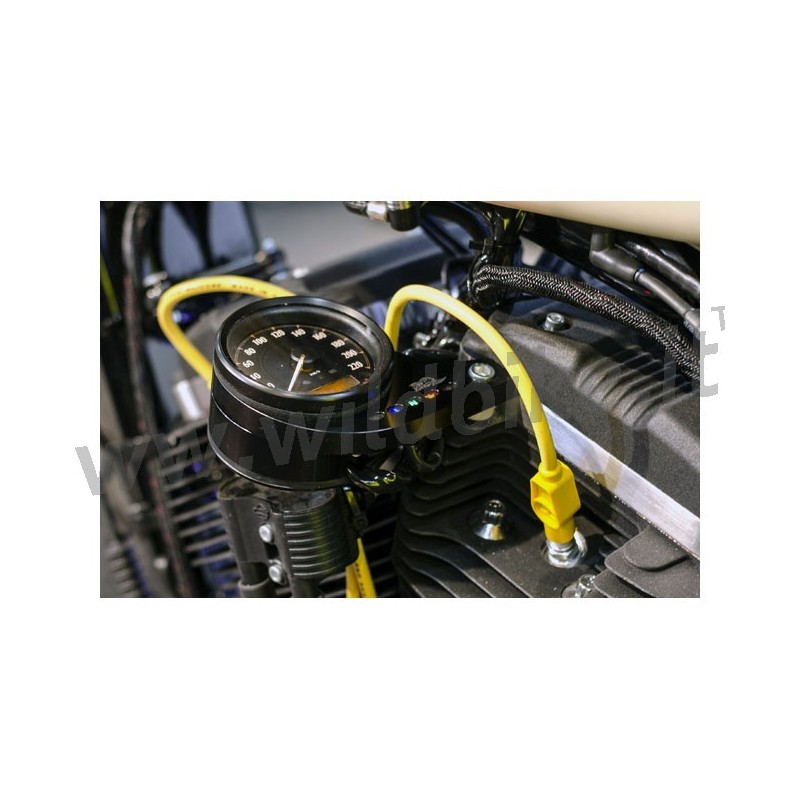 STAFFA NERA DI SUPPORTO MOTORE LATERALE TACHIMETRO HARLEY DAVIDSON XL SPORTSTER 07-20