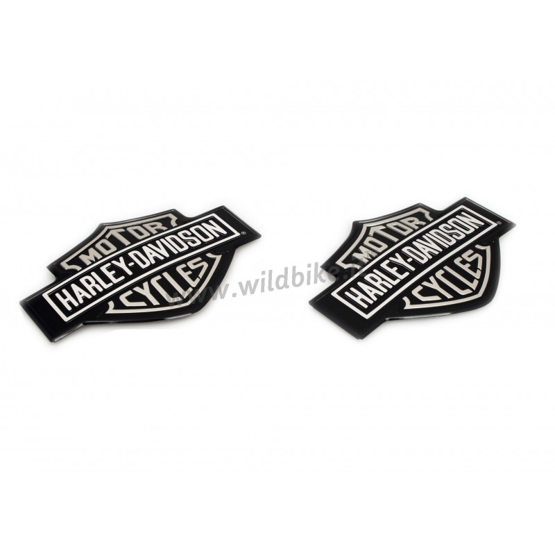 EMBLEMS FUEL GAS TANK LOGO BAR & SHIELD SILVER HARLEY DAVIDSON