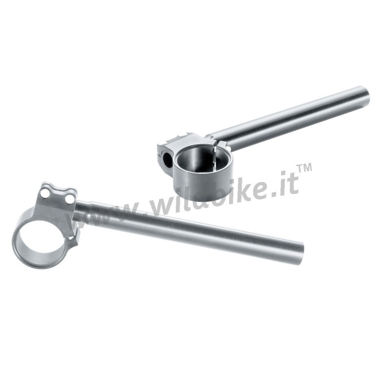 CLIP-ON RACING KIT Ø 35MM SILVER HANDLEBAR 22 MM KIT CAFE RACER HARLEY DAVIDSON