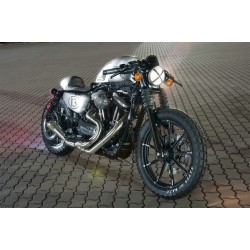 CLIP-ON RACING KIT Ø 35MM BLACK HANDLEBAR 22 MM KIT CAFE RACER HARLEY DAVIDSON