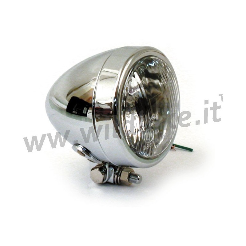 SCHEINWERFER BULLET EU GENEMIGHT CHROM 105 MM FÜR CUSTOM MOTORRAD UND HARLEY DAVIDSON