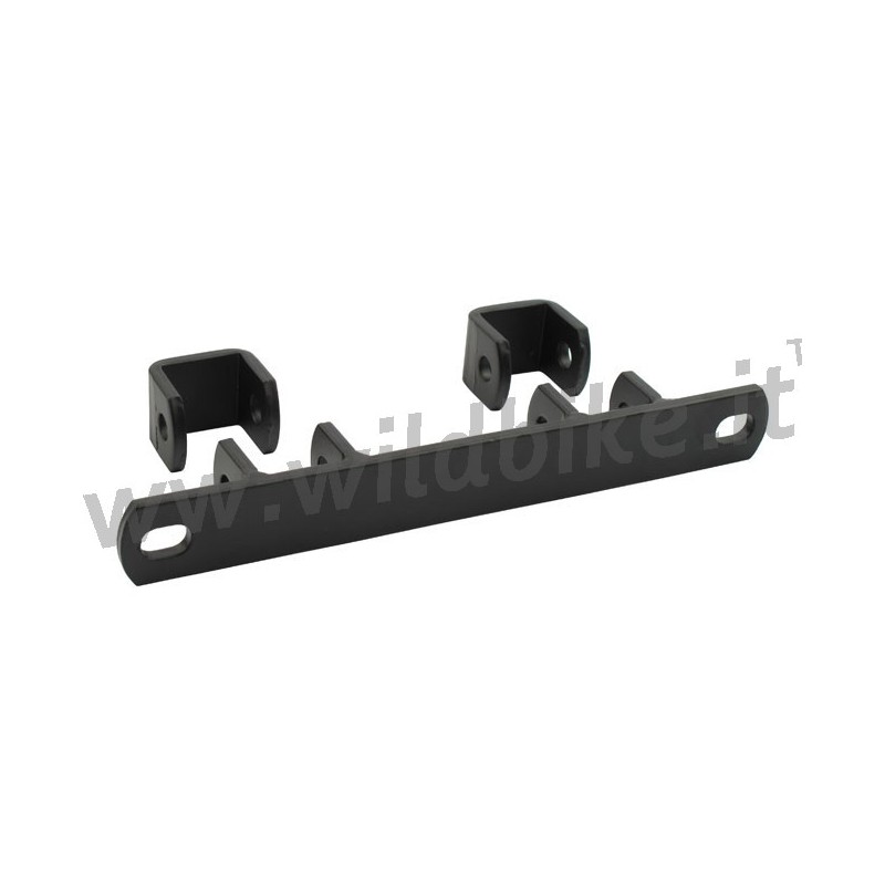 KIT STAFFA PER  DOPPIO MINI AMMORTIZZATORE SELLA MONOPOSTO MOTO CUSTOM E HARLEY DAVIDSON