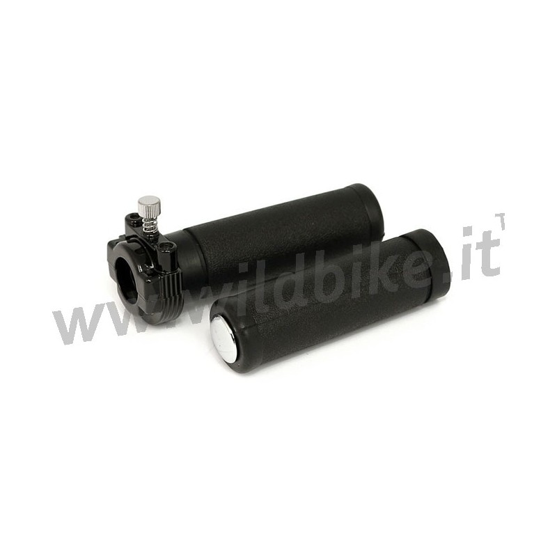 KIT MANOPOLE NERE CON COMANDO DOPPIO ACCELLERATORE PER MANUBRIO HARLEY DAVIDSON