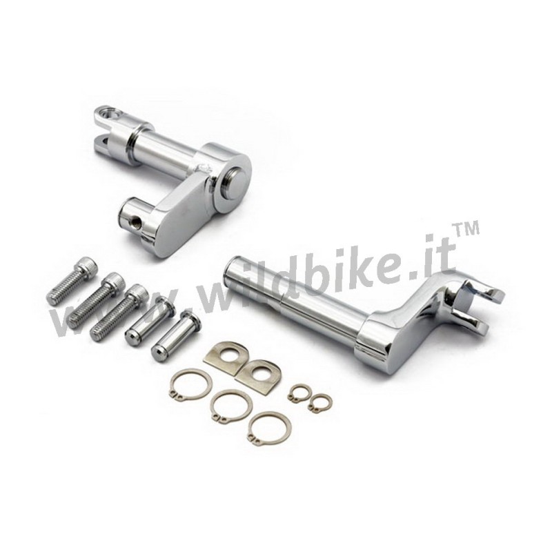 FUSSRASTEN UMWANDLUNG + 2" CHROMHALTERUNGSSATZ HARLEY DAVIDSON XL 1200 SPORTSTER 10-20