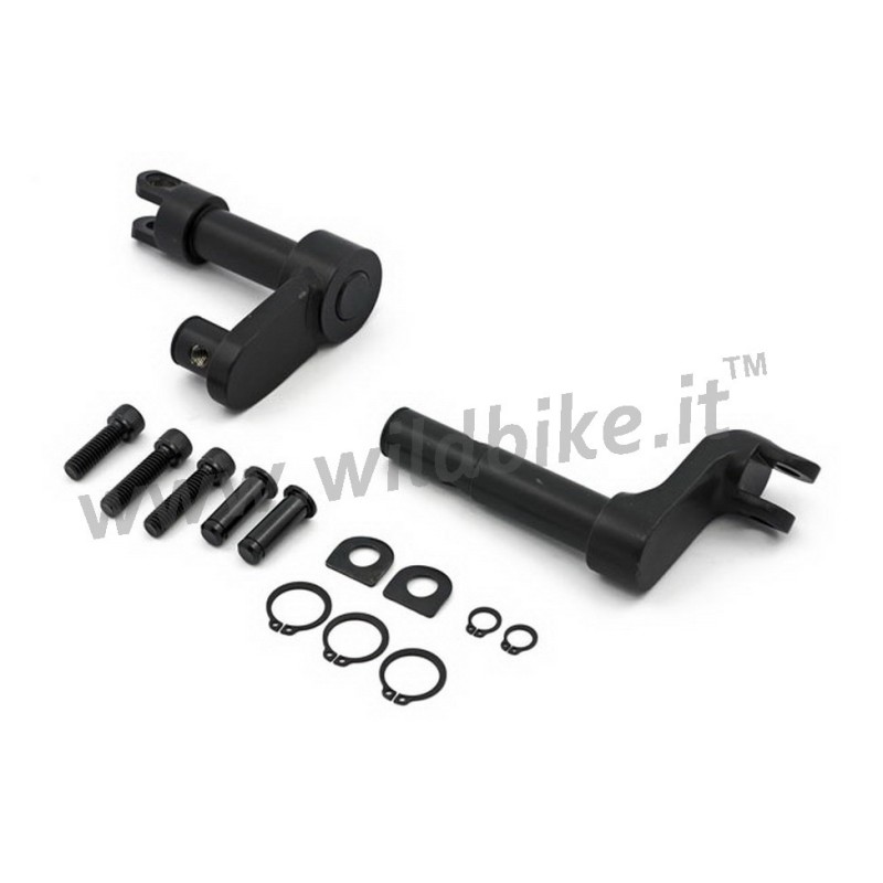 BLACK FOOTPEG CONVERSION  + 2" BRACKET KIT HARLEY DAVIDSON XL 1200 SPORTSTER 10-20