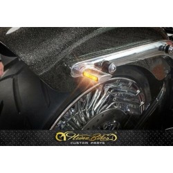 MINI INDICATORI CROMATI DI DIREZIONE A LED POSTERIORI OMOLOGATI HARLEY DAVIDSON FXST FLST SOFTAIL 87-17