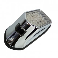 FANALINO POSTERIORE CROMATO MINI TOMBSTONE LED PER MOTO CUSTOM E HARLEY DAVIDSON