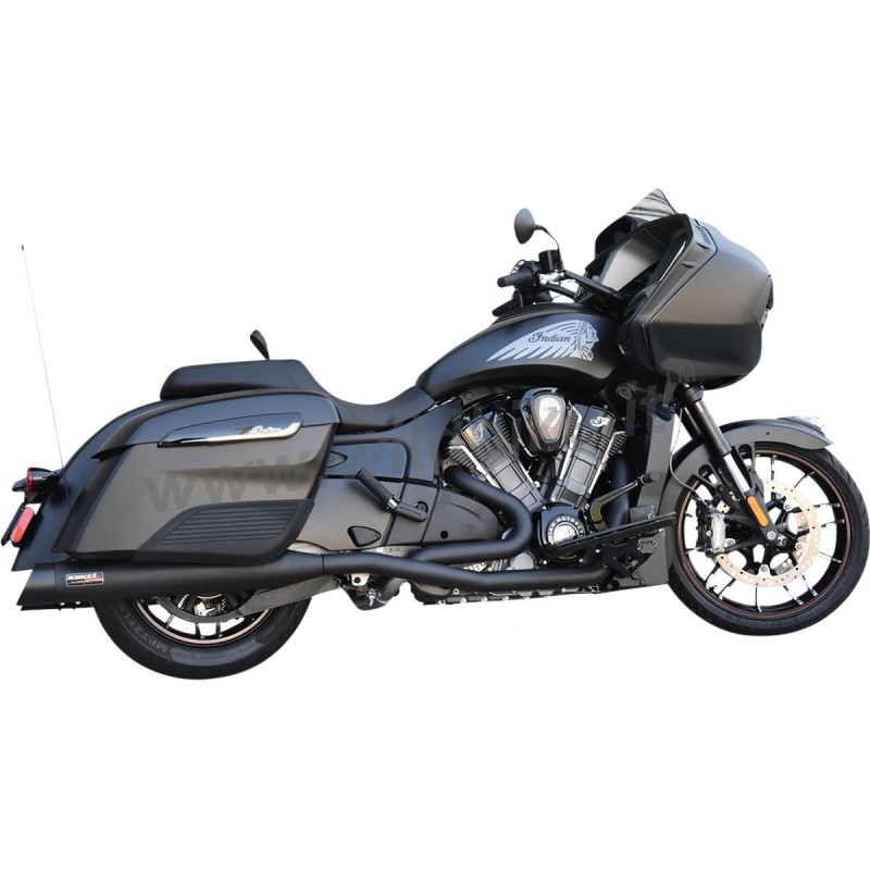 AUSPUFF KOMPLETT SYSTEM BASSANI 4" TRUE DUALS SCHWARZEN INDIAN 108 CHALLENGER PURSUIT 2020-24