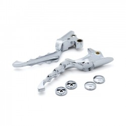 ALUMIMIUM LEVERS SET ZOMBIE CHROME HARLEY DAVIDSON SOFTAIL M-EIGHT 18-21
