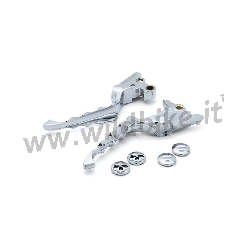 ALUMIMIUM LEVERS SET ZOMBIE CHROME HARLEY DAVIDSON SOFTAIL M-EIGHT 18-21
