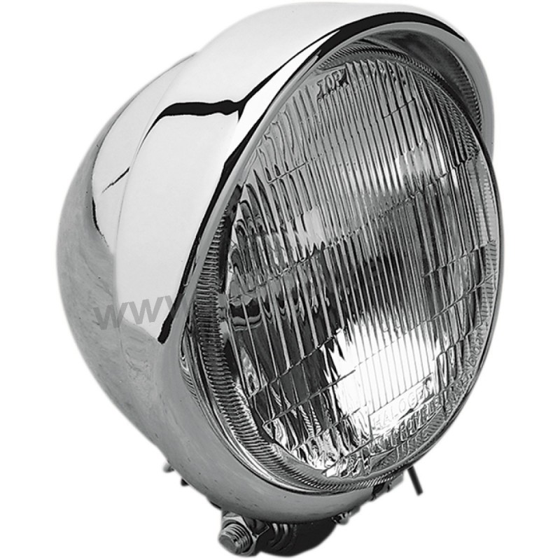 HEADLIGHT WITH VISOR -140 MM CUSTOM BIKE and HARLEY