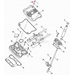 KIT DI VITI BULLONI A BRUGOLA CROMATI PER COPERCHI TESTATE MOTORE HARLEY DAVIDSON