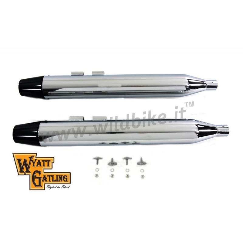 SLIP-ON MUFFLERS WYATT GATLING® SLIP-ON 4" TAPERED GUN HARLEY DAVIDSON FLH/FLT TOURING 95-16