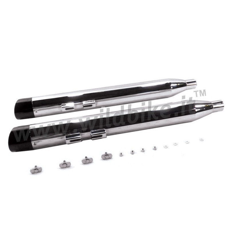 SCARICHI MARMITTE WYATT GATLING® SLIP-ON 4" SLASH CUT HARLEY DAVIDSON FLH/FLT TOURING 95-16