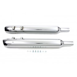 SILENCIEUX POTS D'ECHAPPEMENTS WYATT GATLING® SLIP-ON 4" SLASH CHROME HARLEY DAVIDSON FLH/FLT TOURING 95-16