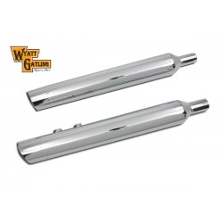 SILENCIEUX POTS D'ECHAPPEMENTS WYATT GATLING® SLIP-ON 4" SLASH DOWN HARLEY DAVIDSON FLH/FLT TOURING 95-16