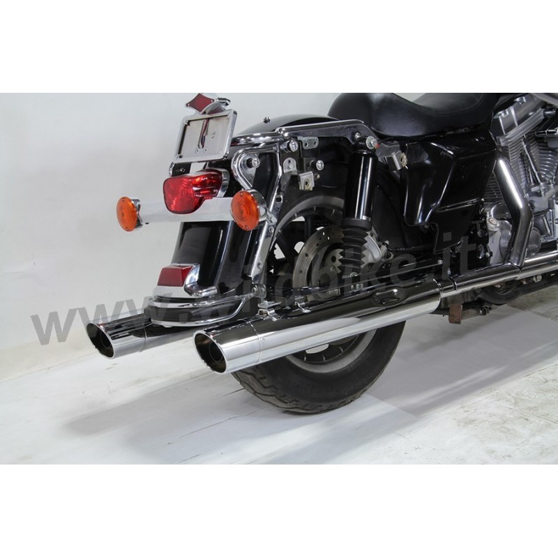 SCARICHI MARMITTE SLIP-ON 4" SLASH DOWN CROMATI HARLEY DAVIDSON FLH/FLT TOURING 95-16