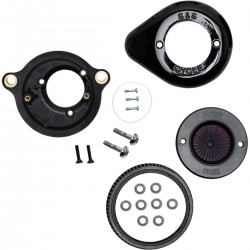 BLACK AIR CLEANER S&S STINGER™ TEARDROP HARLEY DAVIDSON SOFTAIL 2018-2024