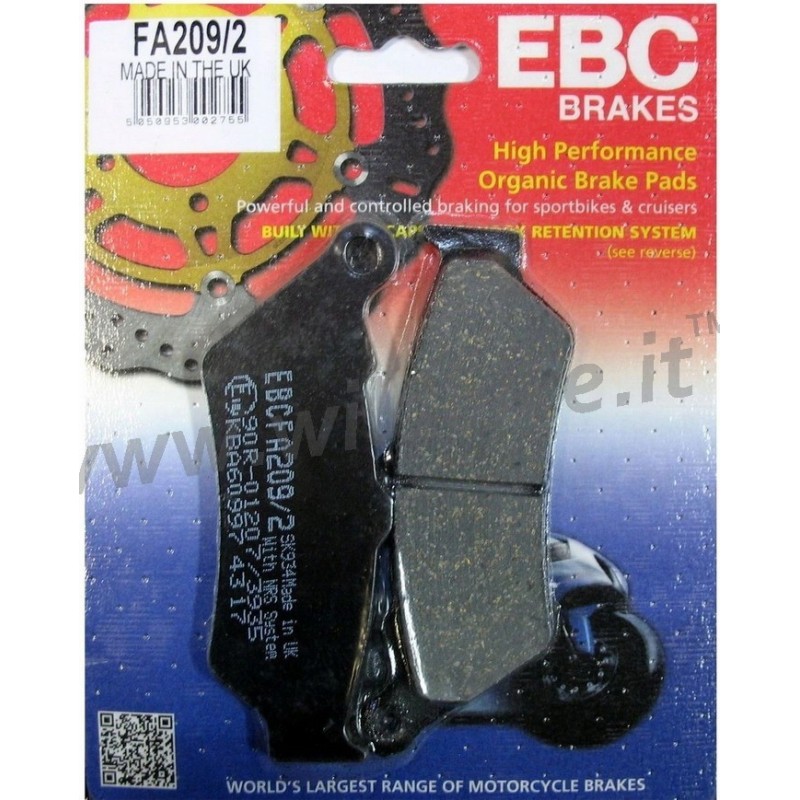 ORGANIC FRONT AND REAR BRAKE PAD SET FOR INDIAN SCOUT/SIXTY 17-21