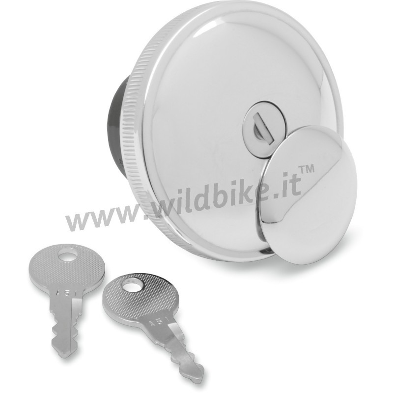 GAS CAP CHROME WITH KEYS HARLEY DAVIDSON XL SPORTSTER 1996-2022