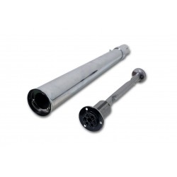 SET SILENCIEUX D'ÉCHAPPEMENTS UNIVERSEL SLIP-ON 53 CM MEGAPHONE CHROME POUR MOTOCYCLETTES