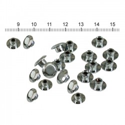 COUPERTURE BOULONS CHROMÉS M6 25 PIÈCES POUR MOTOS