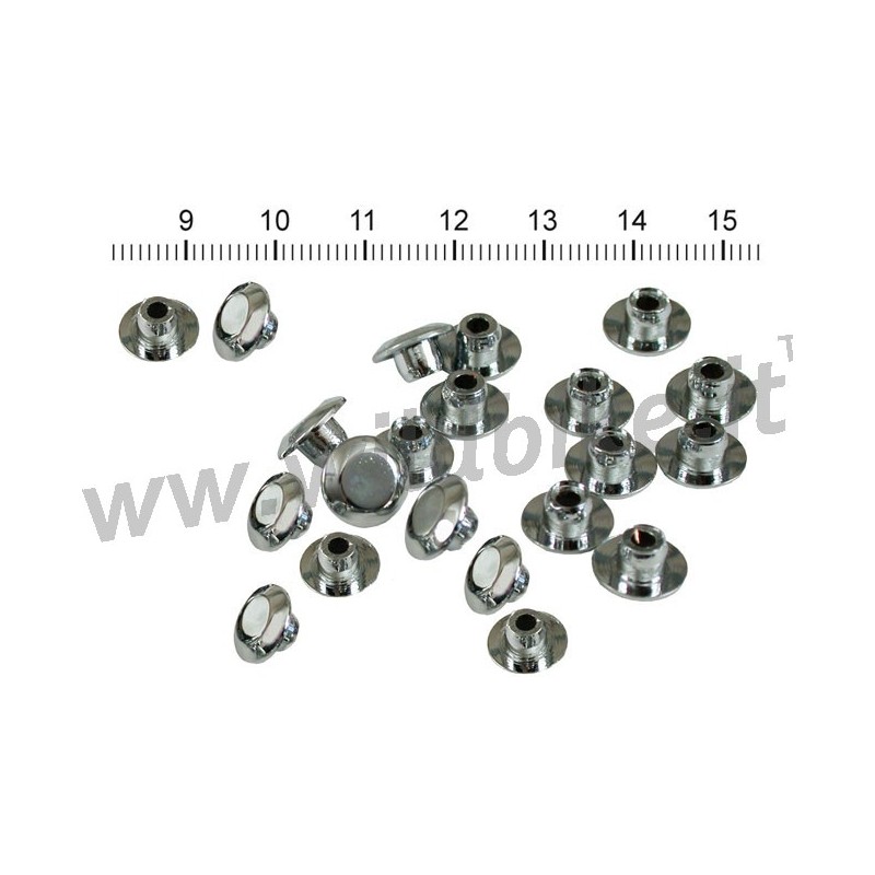 CHROME PLATED BOLT CAPS M6 25 PCS FOR MOTORCYCLES