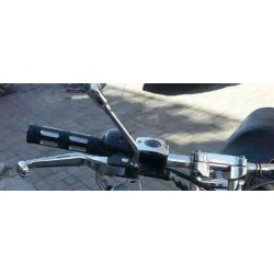 CHROME BRAKE AND CLUTCH LEVERS WITH SKULL FOR HARLEY DAVIDSON FXD DYNA 96-17