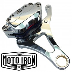SPRINGER FORK FRONT END BRAKE CALIPER KIT RIGHT SIDE CHROME FOR HARLEY DAVIDSON