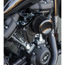 BLACK AIR CLEANER ARLEN NESS MINI 22° HARLEY DAVIDSON TOURING M-EIGHT 18-22