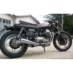 UNIVERSAL EXHAUSTS MUFFLERS SET SLIP-ON MEGATON 43 CM CHROME FOR MOTORCYCLES